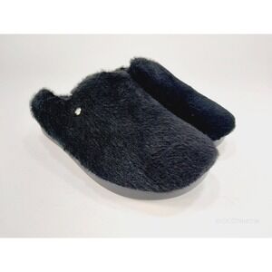 Alegria Cozy Comfort Slip-On Slippers Leisurelee Black Fuzzy Euro 40 US 9